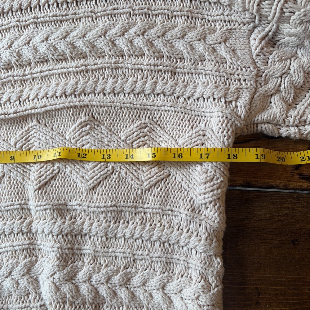 Cozy Cable Knit Cabincore Cotton Blend Women's Sweater Size Small - Picture 5 of 6